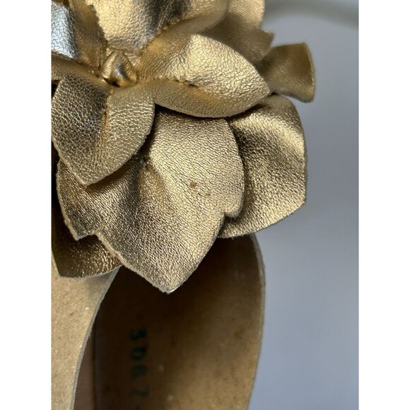 Born Radiance Floral Metallic Wedge Sandals in Gold - Sz 9 - Picture 11 of 11